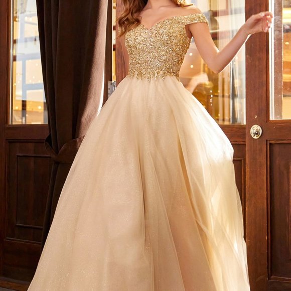 Off The Shoulder A-Line Dress - CNCD0177